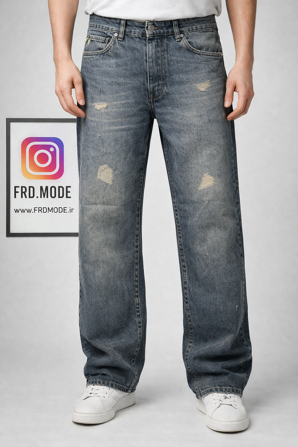 شلوار نیم بگ سورمه ای کد ۲۰۱۷